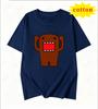 Japanese Retro Domo Tamajun Cartoon Print Short Sleeve Tshirt Unisex Loose Round Neck Pure Cotton Casual Versatile Top
