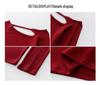 Red Spicy Girl Hollow Long Sleeve T-Shirt Women's Petite Stylish Base Layer for Spring and Autumn