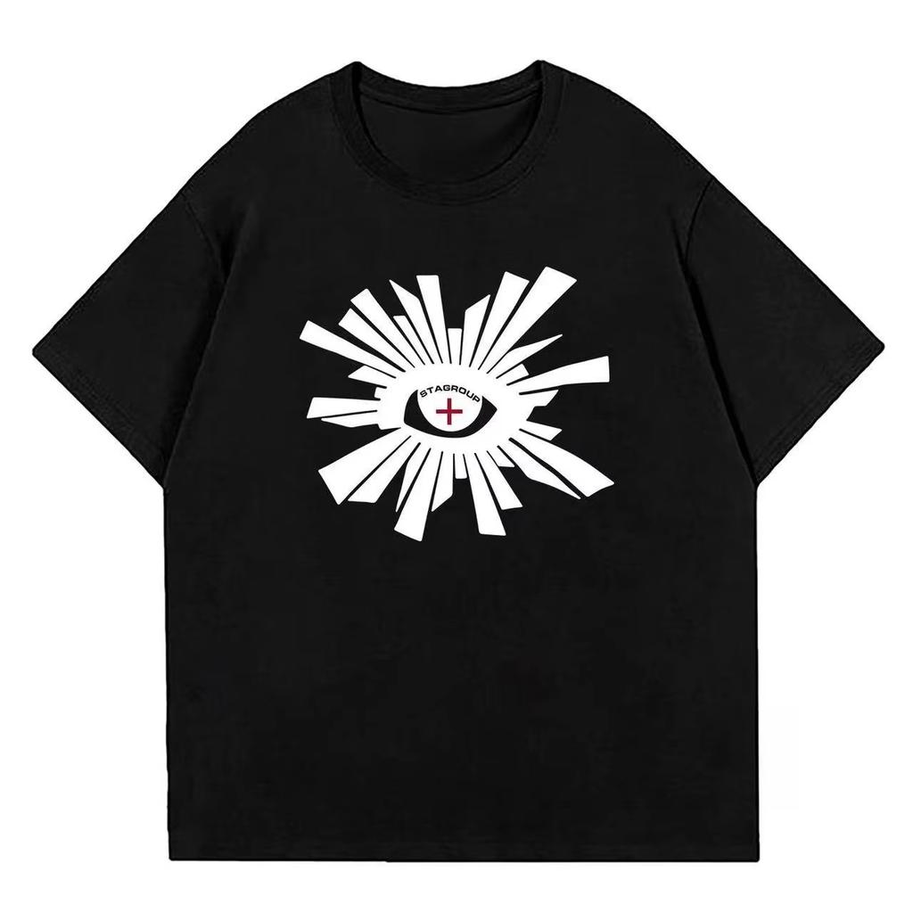 New trendy brand Eye of Truth Short Sleeve T-Shirt American Summer Simple Casual Cotton Loose Couple Half Sleeve Top