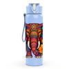 1PC Colorful Floral Elephant 750ml Color Plastic Sports Water Bottle Leakproof Flip Straw Lid Suitable for Sports Office Home Use