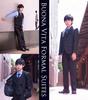 Boys Suit Set Black Graduation Ceremony Entrance Ceremony Wedding Kids Plain Black 145 150 155 160 Formal [Bona Vita] 5-piece Shichi-Go-San (160)
