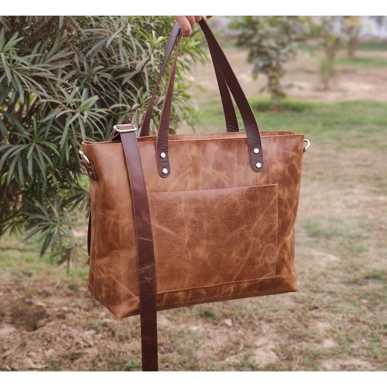 Leather Tote Bag for Women Large Leather Tote Bag Laptop Work Bag Leather Purse Handbag Valentines Day Gift for Her Anniversary Girlfriend