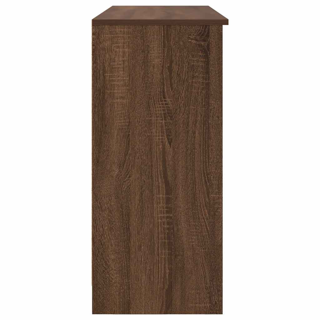 Sideboard with Drawer Brown Oak Effect 101 X 35 X 76 Cm