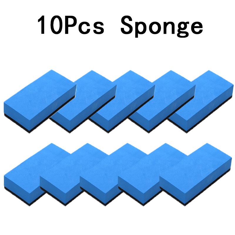 Car Ceramic Coating Sponge Applicator Glass Nano Wax Coat Sponge Pads Blue Square Sponge Cloth Car Cleaning Accessories