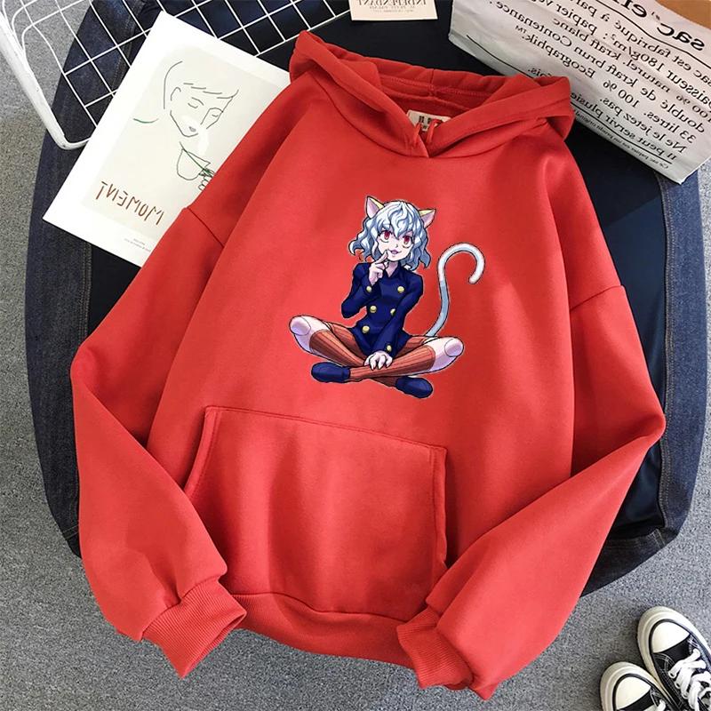 

Neferpitou Hunter X Hunter Anime Plus Size Hoodie Women Sweatshirts Harajuku Winter Warm Girl Pullover Trend Streetwear Tops S