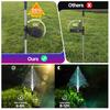 Luzes solares de fibra óptica de Natal, luz solar externa, à prova d'água, LED, decoração de paisagem, atmosfera de jardim, luzes de Natal