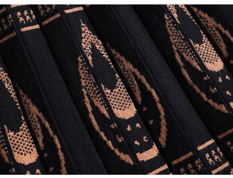 Γυναικεία πλεκτά μακριά φούστα πλισέ γυναικεία Άνοιξη Χειμώνας Φθινόπωρο Vintage ρούχα με ψηλή μέση Faldas