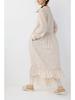 Spring Women's Mori Style Floral Cotton Linen Long Dress with Ruffle Patchwork