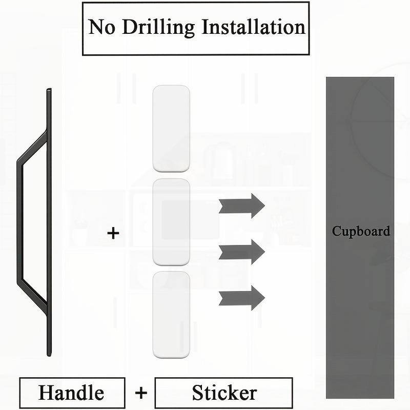 A No-Drill Sliding Door Handles,Easy to Install,Suitable for Kitchen Cabinets,Drawers,Windows,Sliding Wardrobes,Cabinet Handles