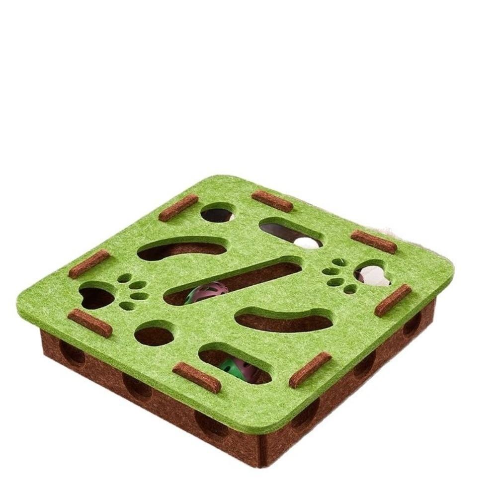 Felt Cat Puzzle Box Compact Size Cat Exercise Toy Durable Pet Entertainment Supplies Kitten