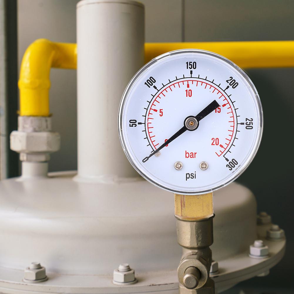 Pressure Gauge 50mm Dial 18 BSPT Bottom Connection for Air Water Oil Gas (0300PSI 020Bar )