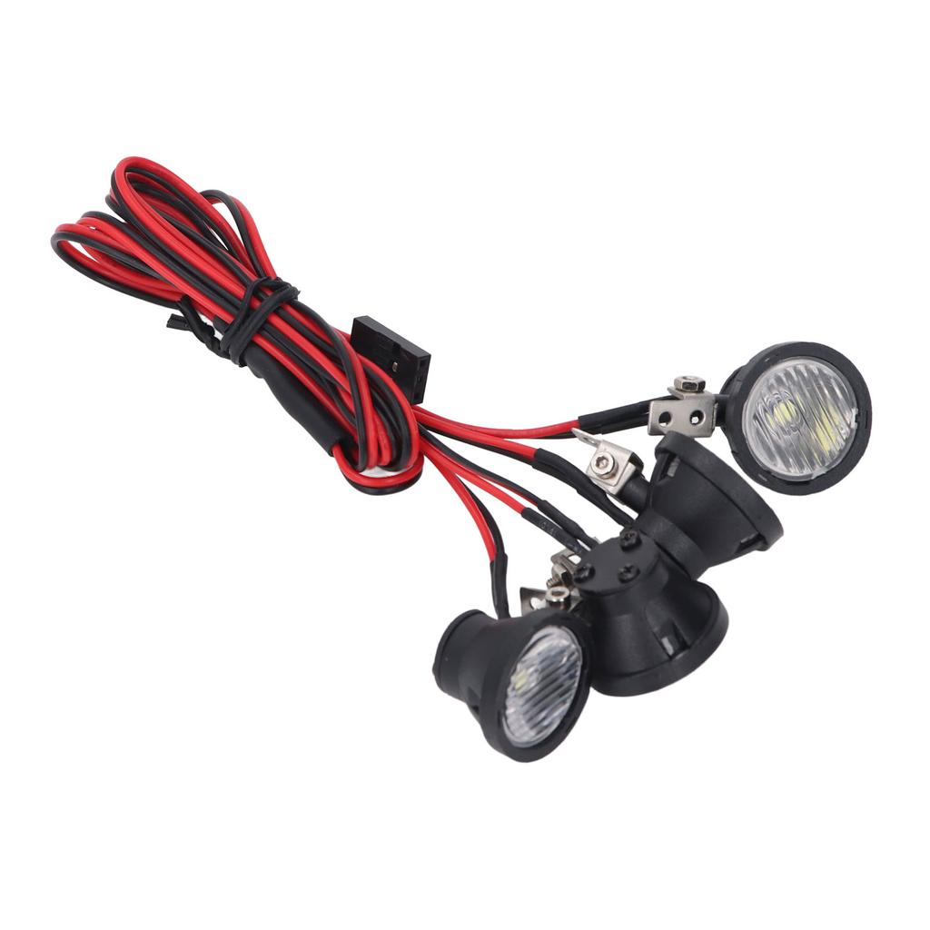 RC Car LED Light 4LED Headlights High Brightness Round Front Spotlights for 1 10 RC Crawler for Axial for SCX10 90046