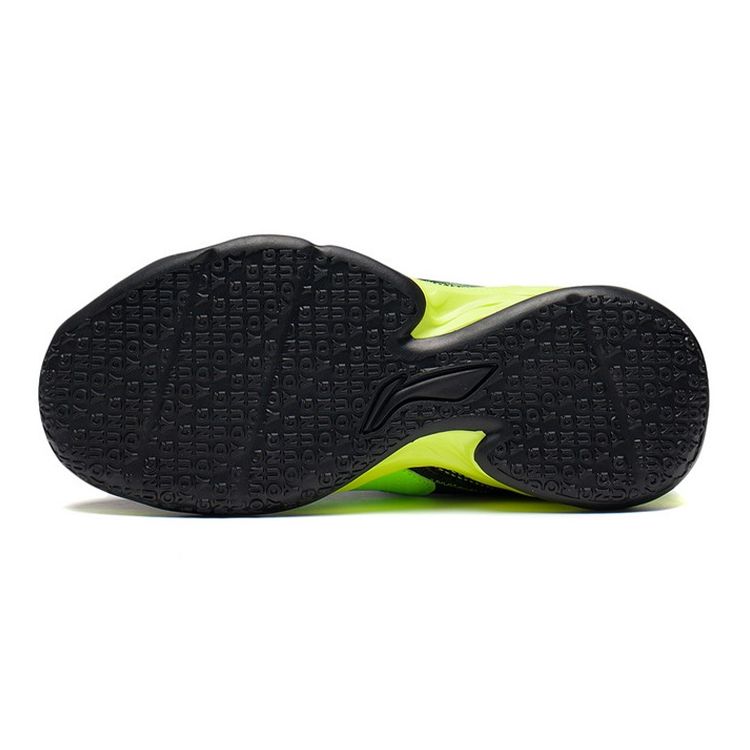 LiNing Rebound Shock Absorption Basketball Shoes Kids Sneakers Black Green YKBS052-7