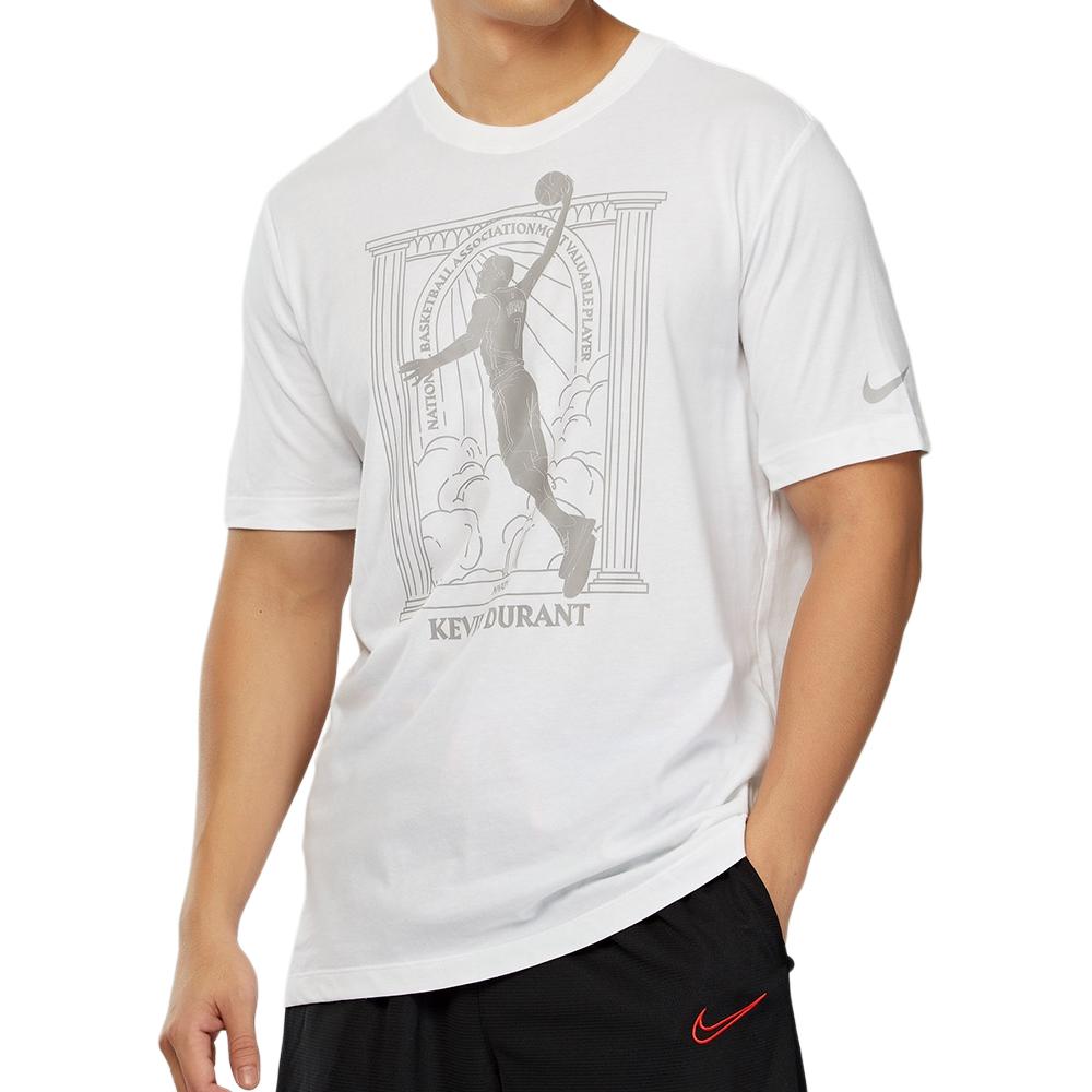 Nike Serie MVP NBA Brooklyn Nets Kevin Durant Maglietta a Maniche Corte Sportiva da Basket da Uomo Top Bianco CT3998-100