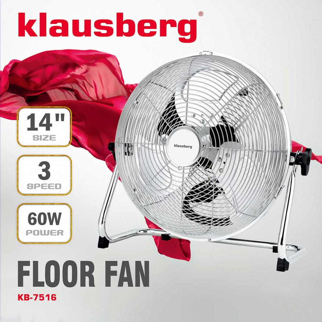 Wentylator Wiatrak Cyrkulator Podłogowy 60W Klausberg Kb-7516