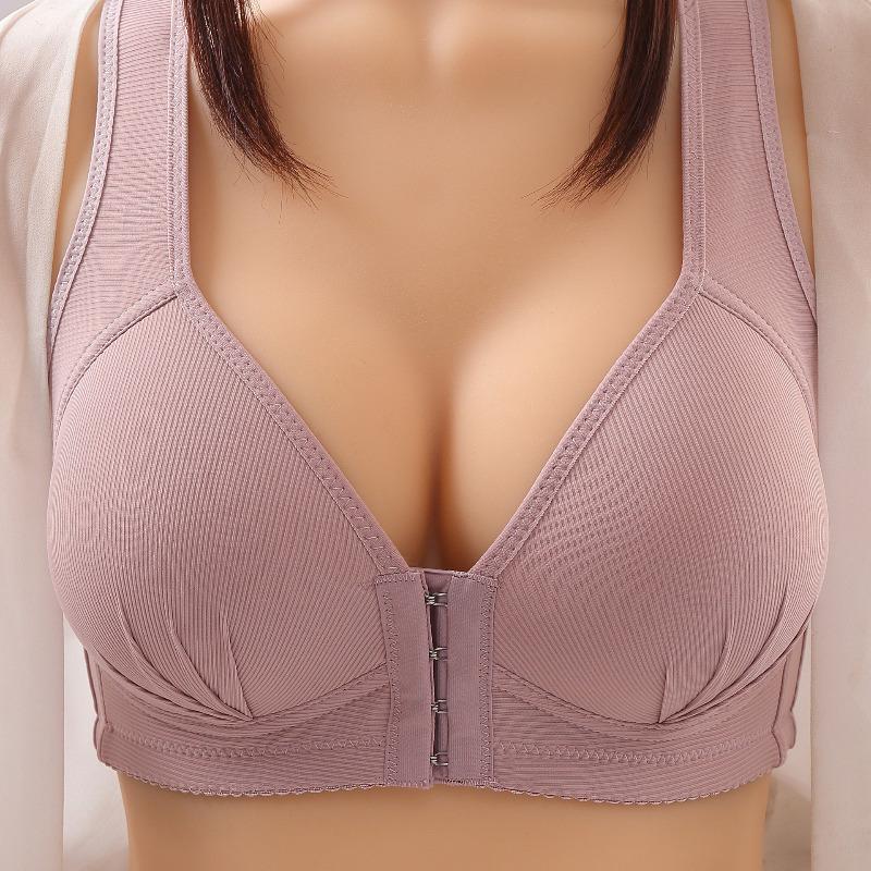 Reggiseno Taglia Grande con Allacciatura Frontale Senza Ferretto Reggiseno Intimo Senza Cuciture a V Schiena Bellissima per Allattamento per Signore