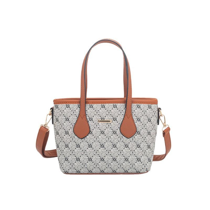 Summer New Vintage Classic Monogram Bucket Bag Fashion Versatile Crossbody Bag Export Women's Bag