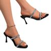 2026 Summer Plus Size Women's Rhinestone Open-Toe High Heels