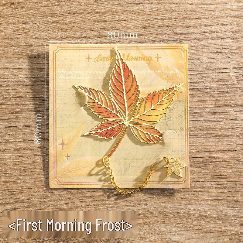 Classical Chinese Style Retro Leaf Metal Bookmark Gift for Students and Graduates