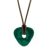 Resin Coraline Stone Necklace Chain Pendant Green Stone Necklace Triangles Charm Rope Chain Halloween Jewelry Accessory