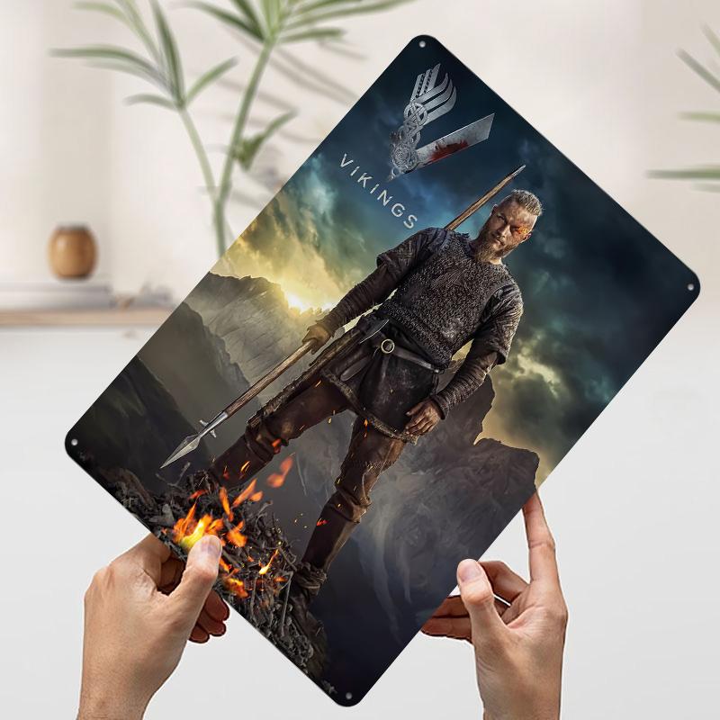 Viking Printed Poster Customized Wall Art Retro Vintage Metal Tin Signs for Home Decor Living Room Decoration At Home Man Cave