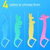 40Pcs Coloful Dental Floss Four Cartoon Animal Shape Toothpicks Interdental Floss Clean Teeth Tool Super Thin Floss Stick