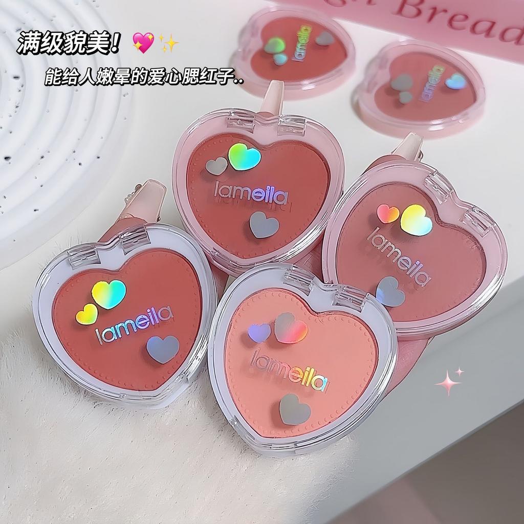 Lameila Single Color Heart Blush Palette Matte Flattering For Olive Skin