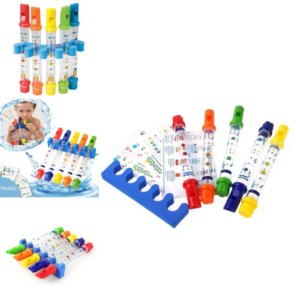 Delightfully Colorful Water Flute Toy Set For Babies And Kids Bath Time Fun