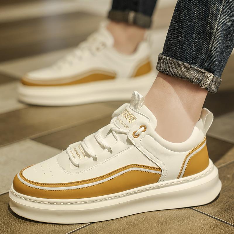 Fashion Italian Men Leather Casual Minimalist Shoes Fashion 2024 New Designer Handmade Outdoor Flat Shoes Leisure Walk Vulcanized Shoes