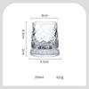255 ML Whiskey Glass Transparent Wine Glass Household Heat-resistant Rotatable Beer Cup Party Drinkware Creative ornaments