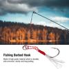 5pcs High Strength Metal Heavy Duty Fishing Barbed Hooks Fish Accessory 11#