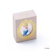 THE KISS Disney Princess Cinderella Silver Necklace 40cm DI-SN540CZ - Women's Double Ring with Blue Stones, Gift Box & Message Card