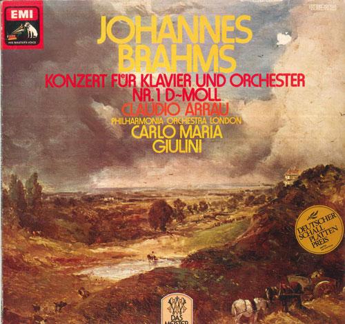 LP Record CLAUDIO ARRAU, CARLO MARIA GIULINI, - Brahms Konzert Fur Klavier Und Orch 1C05100519 EMI Germany Classical Used