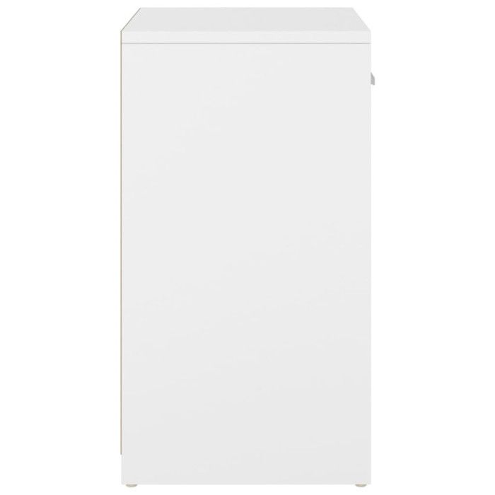 VidaXL Banc à chaussures Chêne et blanc Sonoma 94,5x31x57 cm Aggloméré