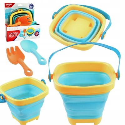 Beach Set for Sand Water Foldable Bucket Rake Shovel Sandbox