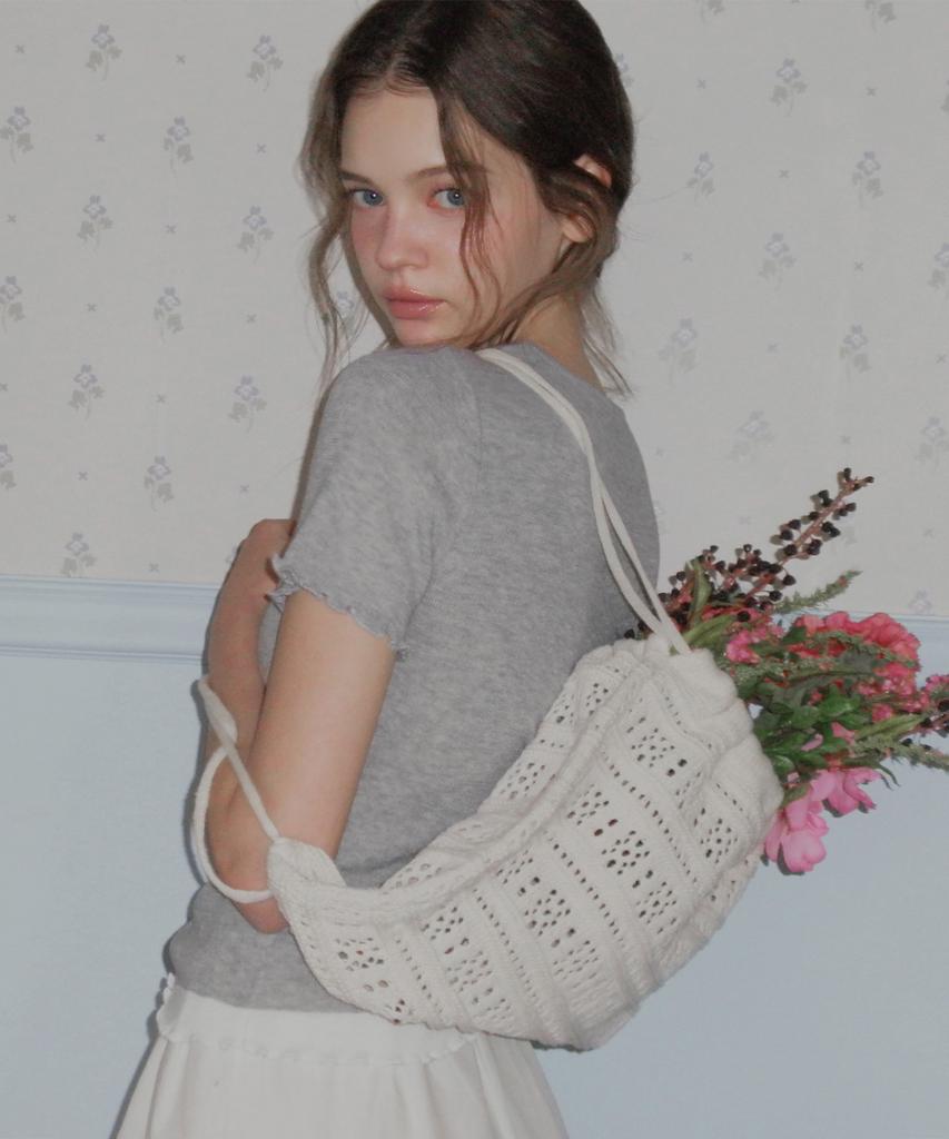 Twee Mati Punching Knit String Backpack