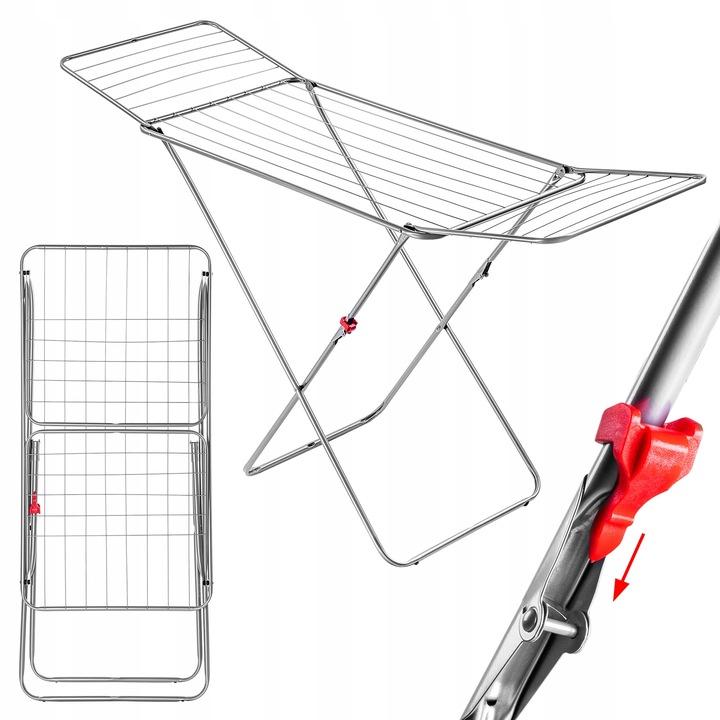 KADAX Sušák na prádlo Skládací Stojací Na Oblečení Balkonový 18m Velký
