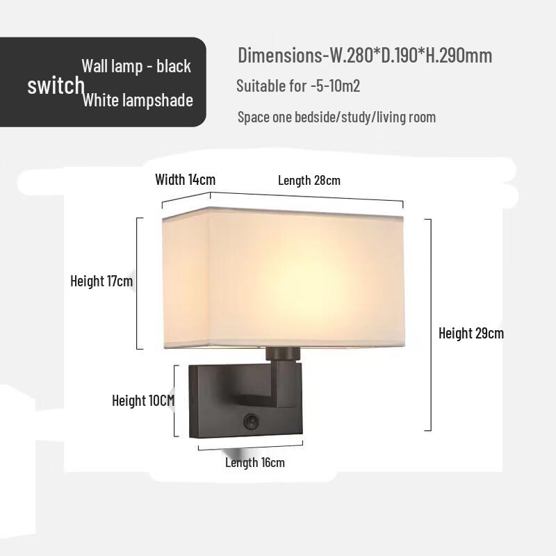 UOSU Kinesisk Stil Stoff LED Vegglampe