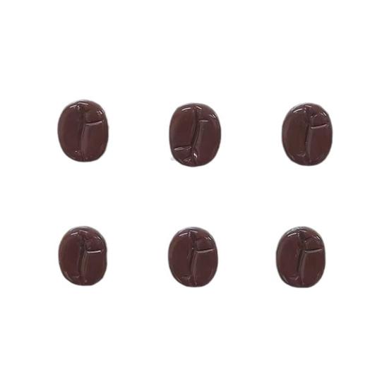 

6/12 шт. Магнит на холодильник в виде кофейных зерен, мини-магнит на холодильник из смолы с имитацией еды, домашний 6pcs