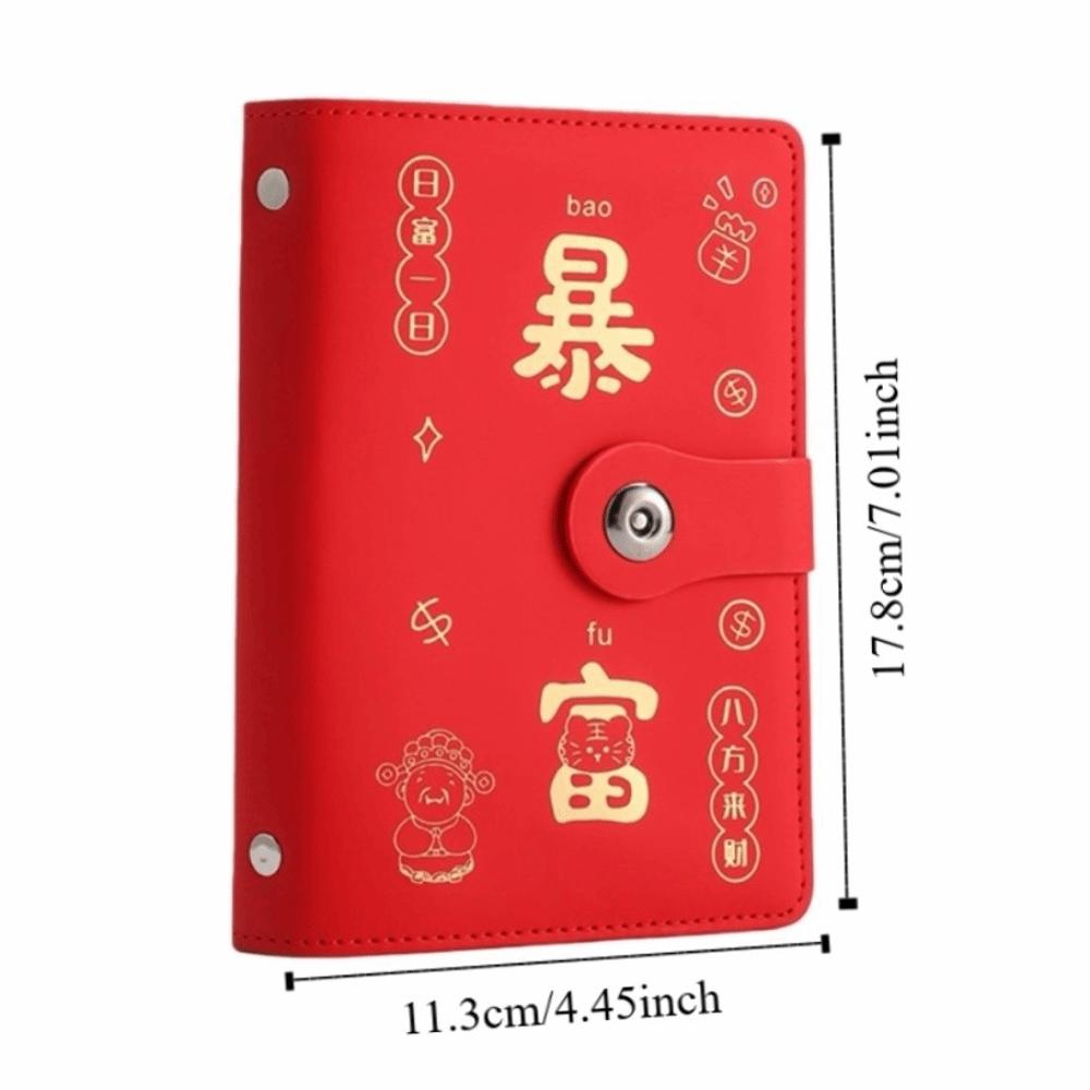 Waterproof Money Saving Challenge Book PU Leather Money Storage Bag Ledger  Get Rich