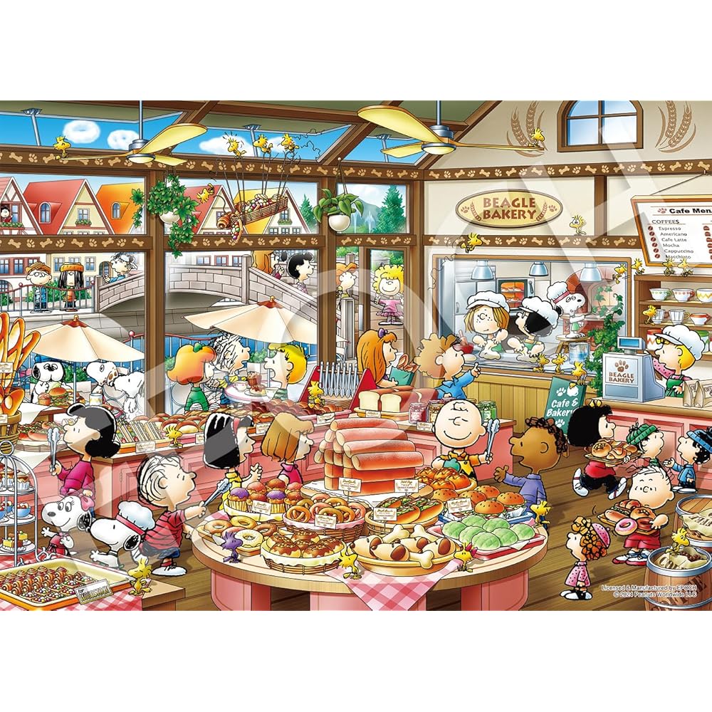 EPOCH Peanuts Beagle Bakery Jigsaw Puzzle 500 Pieces 38x53cm with Glue and Spatula