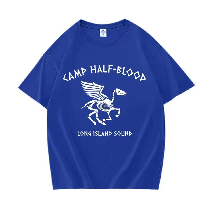 2025 Summe Camp HalfBlood Long Island Sound Skull Percy Jackson TShirt Women Vintage Casual 100 Pure Cotton Printed Tshirt