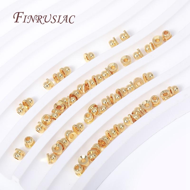 4x3MM 18K Gold Plated Metal Bead Caps Spacer Beads Separator Beads For Bracelet Necklace DIY Beading Jewelry Making