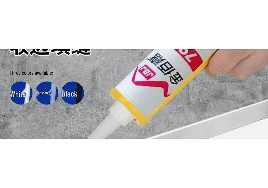 Waterproof Neutral Silicone Sealant, Anti-Mildew, Fast-Drying, Transparent/White for Kitchen, Bathroom, Door, and Window.