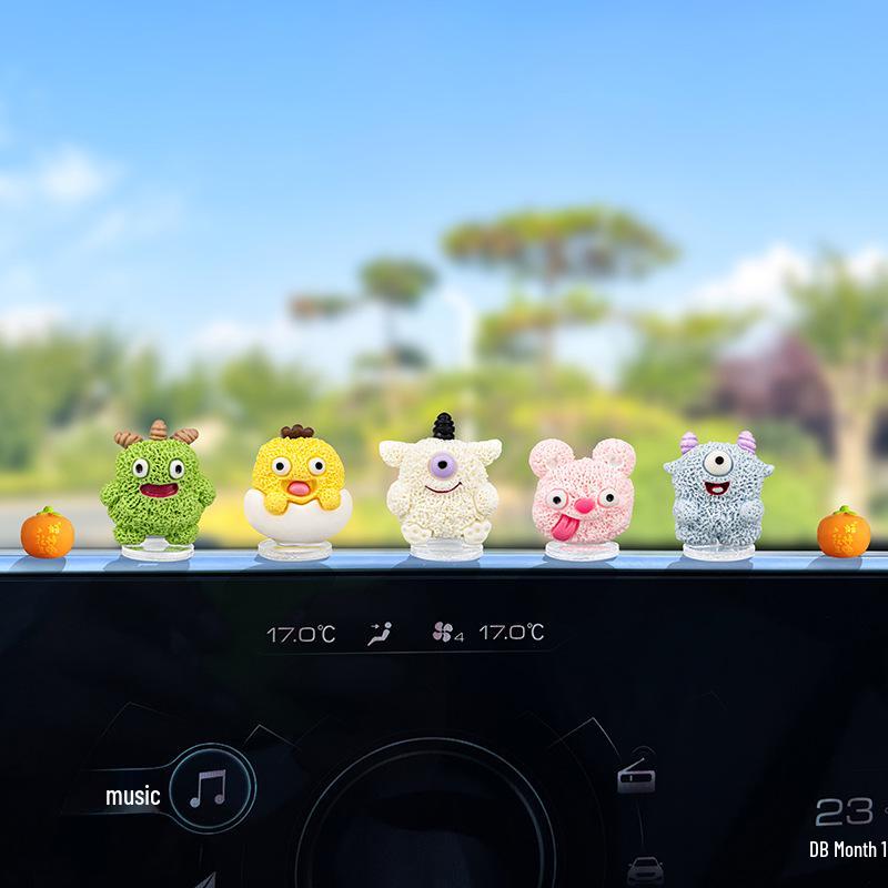 Adorable Little Monster Car Ornament for Women: Electric Car Interior Decoration