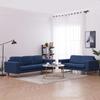 Día Y Noche - Día Y Noche 2-Piece Blue Fabric Sofa Set