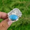 925 Sterling Silver Natural Copper Arizona Turquoise Multi Stone Ring Jewelry