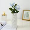Resin Vase for Modern Home Décor, Round Vase for Decoration, Ceramic Vase Minimalist Scandinavian Style Wedding Dining Table Liv