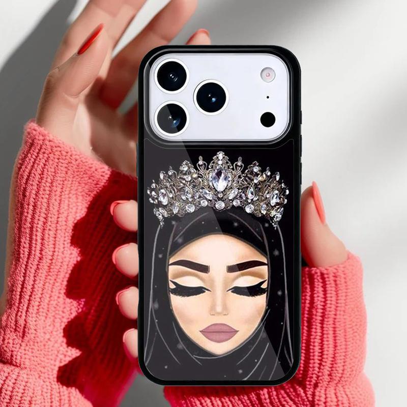 Muslim Islamic Arabic Hijab Girl Phone Case for iPhone 17 Air 16e 15 14 13 Pro Max Back Cover for 12 11 Pro Coque