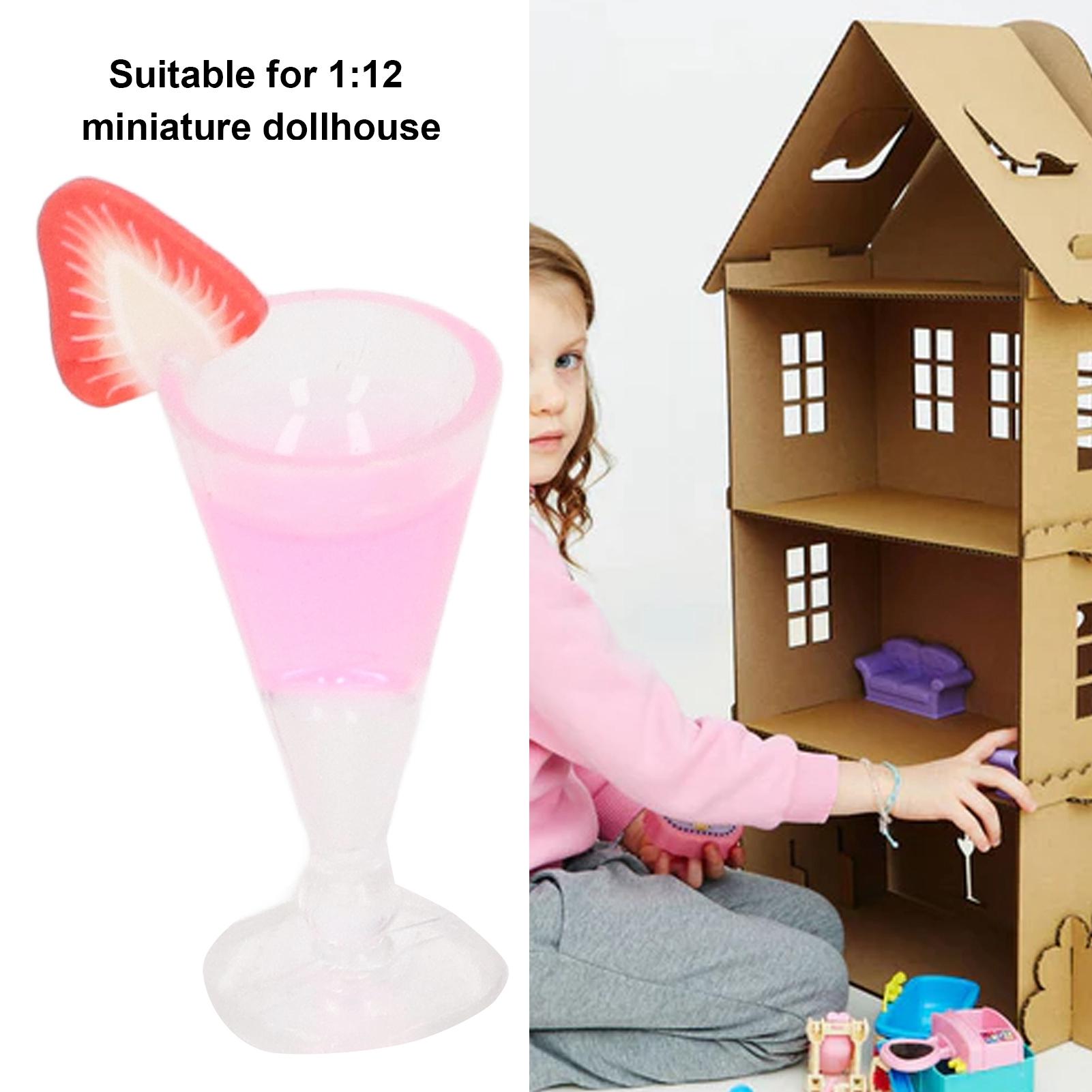 

20Pcs Cocktail Glasses Simulation Life Scene 1/12 Scale Cocktail Glasses Toy Doll House Decoration